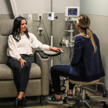 Patient undergoing Infusion Therapy with Registered Nurse